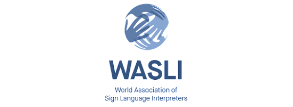 Logotipo de la Asociación Mundial de Intérpretes de Lengua de Signos (WASLI)